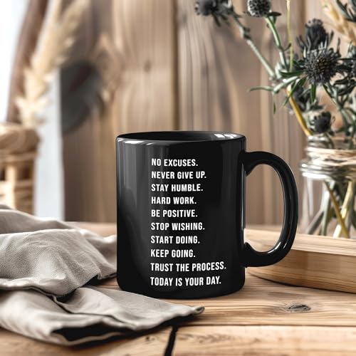 JRTW Inspire-7 Inspirational Motivational Coffee Mug - Large 11oz Ceramic Cup for Coworkers