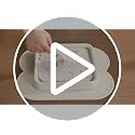 Felizbebe Cream White Instant Rolled Ice Cream Maker with Lid & Spatulas