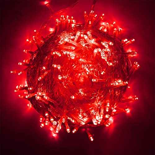 200 LED String Light Christmas Light with Remote Control, 8 Modes USB Twinkling Lights Waterproof Fairy Light for Patio, Home, Garden, Indoor Outdoor Decor-72.2ft(Red)