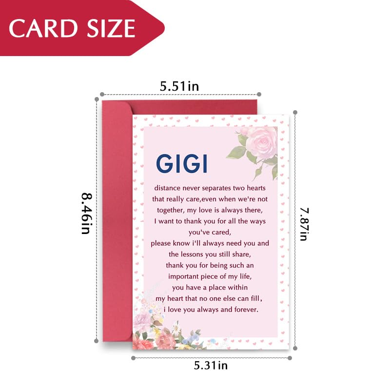 Gigi Christmas Birthday Appreciation Cards for Nana Grandma Women Gift