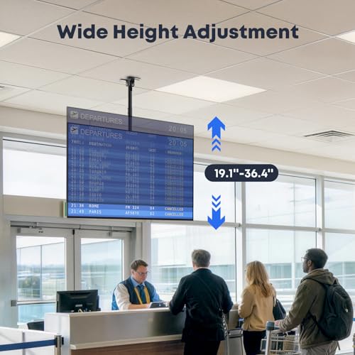 IMtKotW 43-86 Inch Ceiling TV Mount - Full Motion Adjustable, Heavy Duty, Slope & Flat Ceiling Compatible