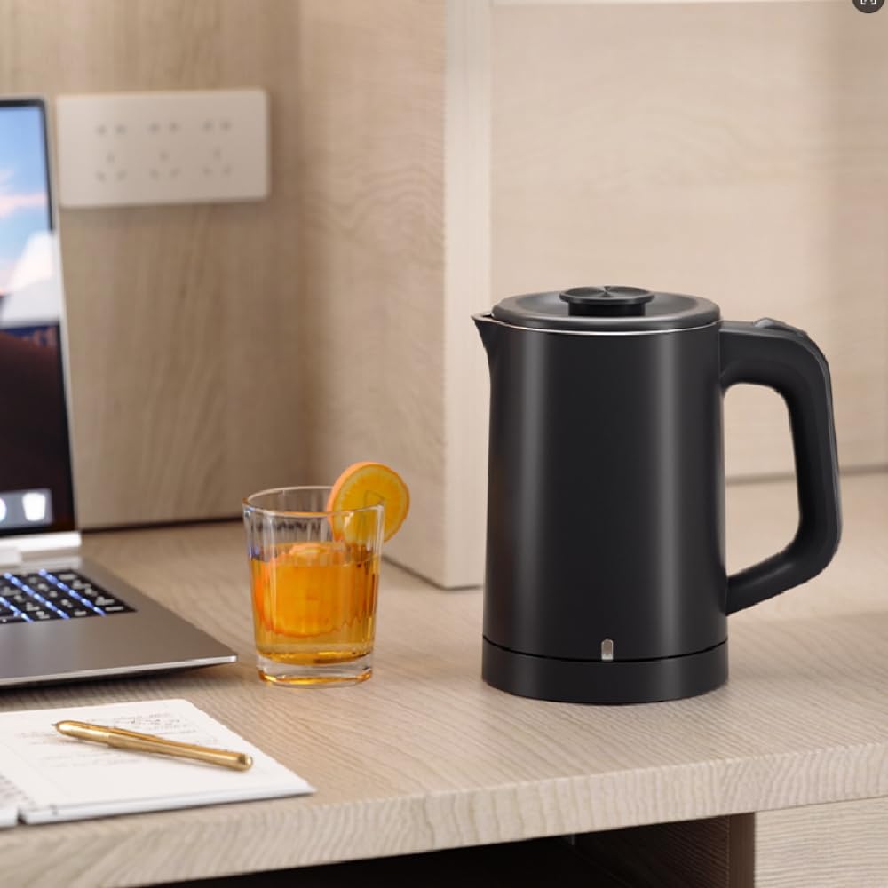 0.6L Small Electric Kettle 304 Stainless Steel, 600W Mini Hot Water Boiler Heater, Portable Travel Electric Coffee Kettle with Auto Shut-Off & Boil Dry Protection