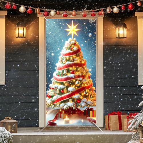 IVN Star Tree Christmas Door Banner 71 x 35 in — Star Tree variation
