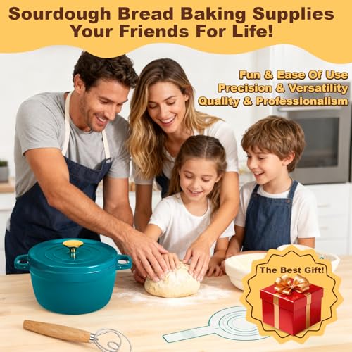 Green Sourdough Starter Kit with Dutch Oven & Baking Accessories - All-Inclusive