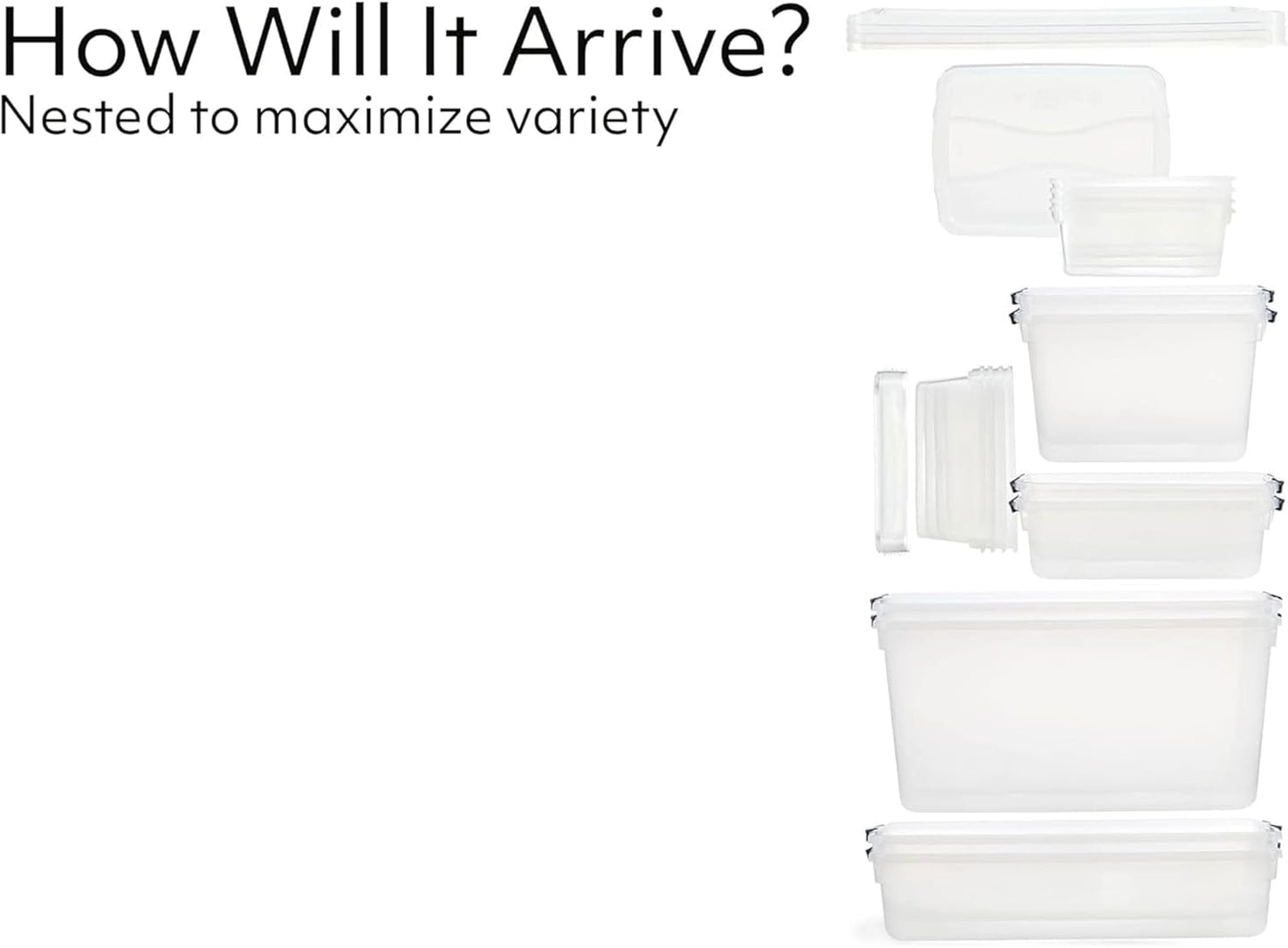 Rubbermaid Clear Storage Bins - Stackable 16-Pack with Latching Lids | BPA-Free & Made in USA
