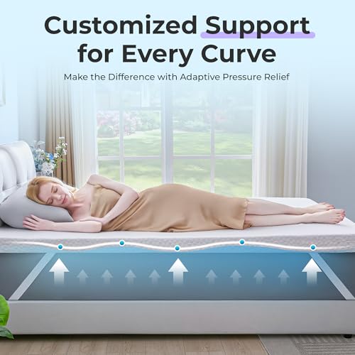 Twin XL Gel Memory Foam Mattress Topper 3 Inch Ventilated Cooling Pad for Dorm Bed