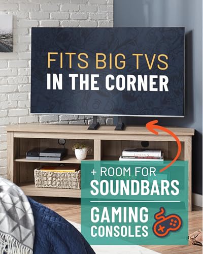 Universal TV Stand for 49-77 Inch Flat Screen TVs Up to 100 lbs Adjustable Height