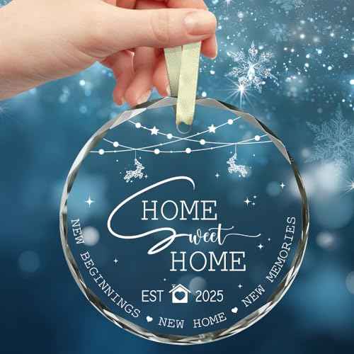 BSQUIELE Christmas House Warming Gifts for New Home 2025 - Sweet Home Ornament - First Christmas in Our New House Ornament - Housewarming Gift for Newlywed, Married, Engaged, Couple, Mr, Mrs