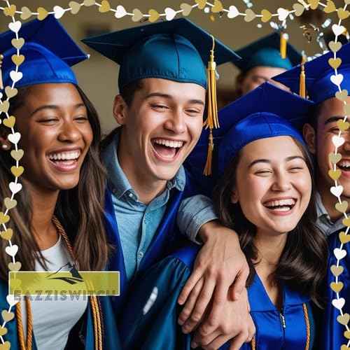 Gold Wedding Engagement Party Decorations: Champagne Glitter Hearts Banner Garland Streamers Backdrop for Bachelorette Bridal Baby Shower Anniversary Birthday Christmas Valentines Day D?cor - 52 Ft