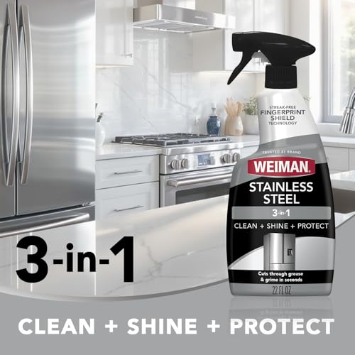 Weiman Unscented Stainless Steel Cleaner & Polish Spray 6 Pack, 22 Fl Oz