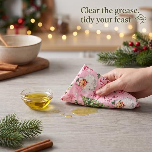 Pink Santa Paper Napkins 80 Sheets Christmas Disposable Party Tableware