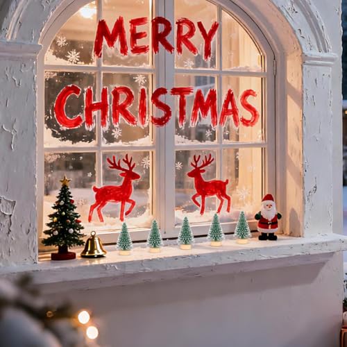 Mini Artificial Christmas Trees with Snow Frost - 10 Pack, Home Decor, DIY Holiday Ornaments