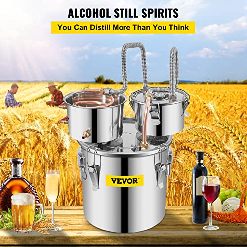 5 Gallon Alcohol Still Kit with Copper Coil, Thumper Keg & Thermometer