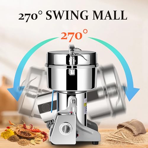 Electric Grain Mill 750g Stainless Steel Food Grinder for Wheat Spices Coffee