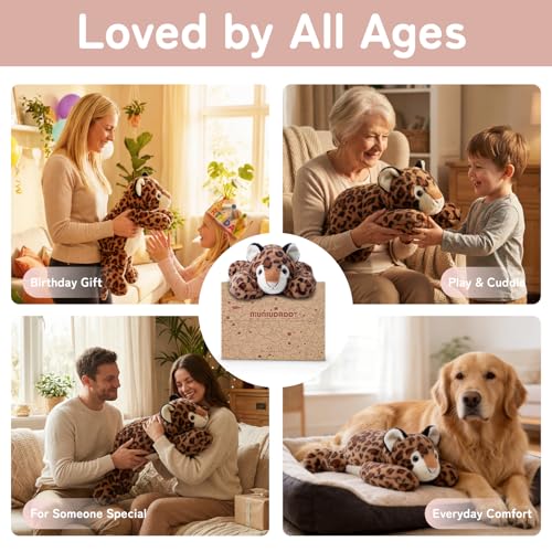 Weighted Stuffed Animal Leopard Plush 25in 5lb Sensory Calming Toy - Leopard / 5.0 Pounds