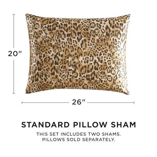 Juicy Couture Leopard Satin Comforter Set - Full/Queen Brown, Reversible, 3-Piece