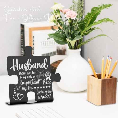 Husband Gift from Wife, Thank You for Being an Important Piece of My Life, Valentine's Day Fathers Day Christmas Birthday Husband fianc? Gifts from Wife Decorative Signs & Plaques-DX413