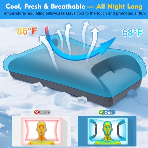 Adjustable Memory Foam CPAP Pillow for Side Sleepers - Dark Gray