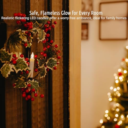 Koopower 30 LED Candles with Timer & Batteries for Christmas Tree