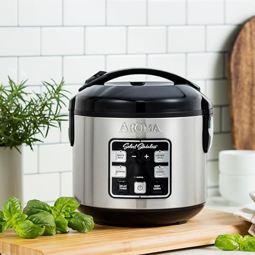 Stainless Steel Rice Cooker & Multicooker 8-Cup Capacity with Steamer - Variation of Stainless Steel Pot