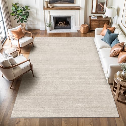 4x6 Beige Washable Area Rug for Entryway & Bedroom Non-Slip Floor Covering - Valenrug