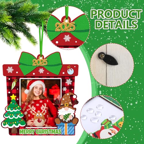 Thyle 6 Pcs Christmas Picture Ornaments Gift Box – 2025 Frame Set