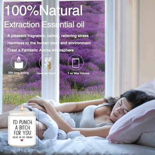 Homsolver Birthday Gifts for Women, Mothers Day, Best Friend Birthday Christmas Gifts for Women, Mom, Friend, Bestie, Sister, BFF, Her, Unique Friendship Lavender Candles Gift Idea