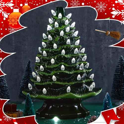 Boao 120 Pcs Ceramic Christmas Tree Replacement Lights Clear Plastic Flame Peg Bulbs Accessories for Ceramic Christmas Trees and DIY Projects (Clear,Small)