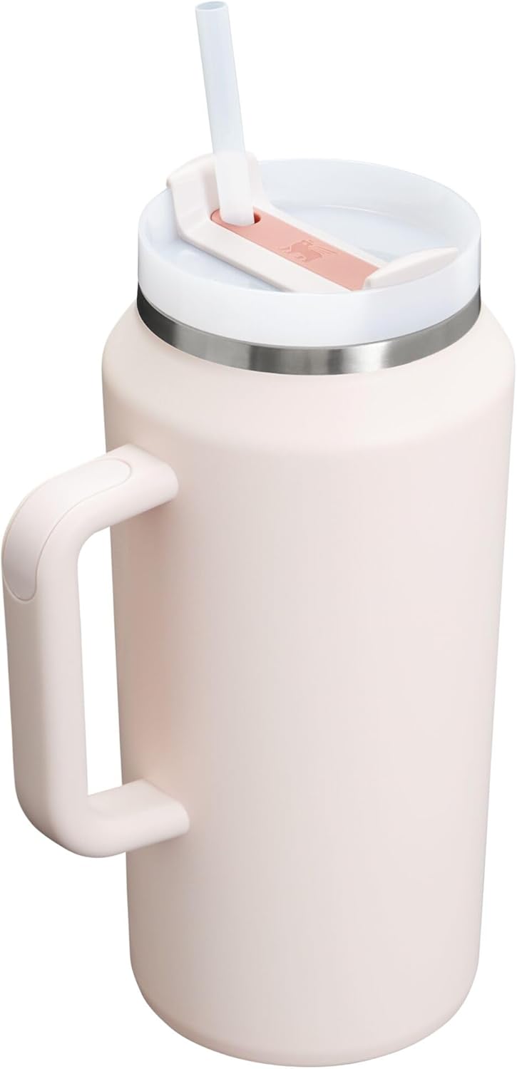 STANLEY Quencher H2.0 Tumbler - 64 oz Insulated Stainless Steel Cup with Handle & Straw | BPA-Free Rose Quartz 2.0
