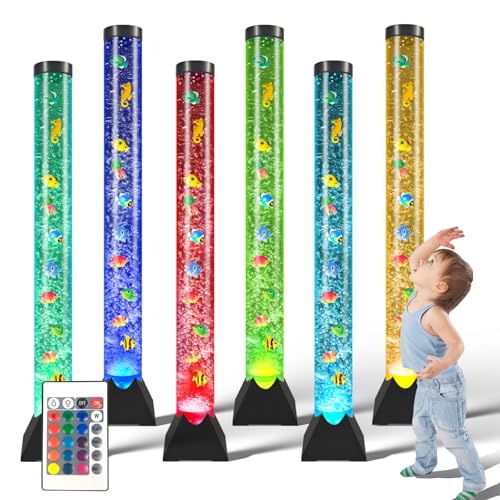 4ft Sensory LED Water Bubble Tube Lamp with 16 Color Modes for Autism & ADHD