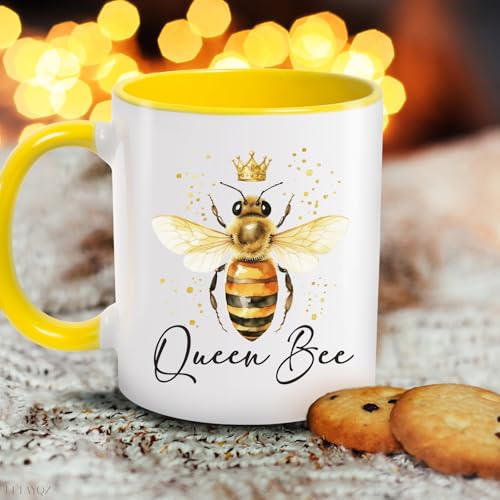 Queen Bee Coffee Mug Gifts for Women bees Lovers, Bee-humble Kind