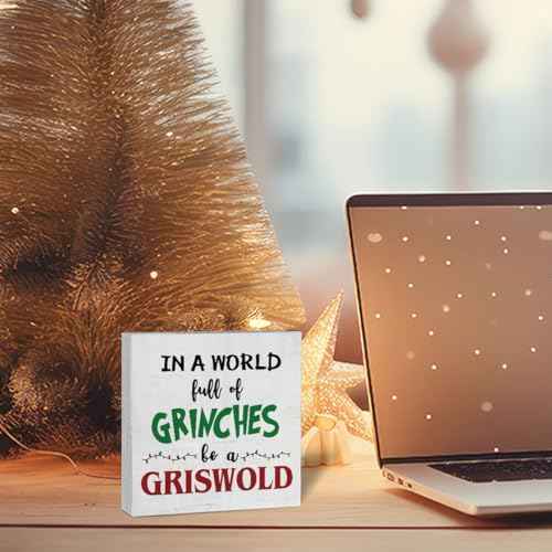 Christmas Vacation Decorations for Office Table Funny Xmas Vacation Decor for Living Room Christmas Holiday Decor Room 5 X 5 Inches