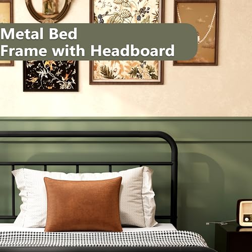 Easllre 14-Inch Twin Metal Bed Frame with Storage - Heavy Duty, Easy Assembly