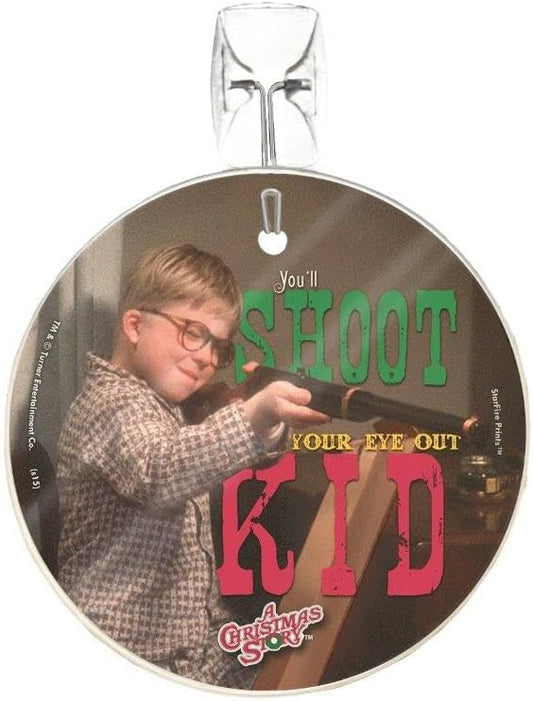 3.5” Starfire Glass Art – A Christmas Story Shoot Your Eye Out – Perfect Gift & Collectible