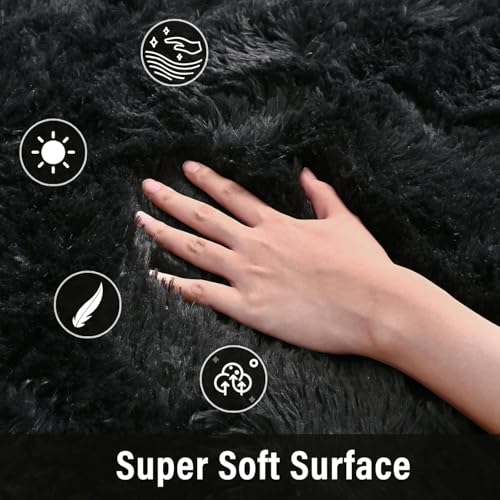 Merelax Soft Modern Indoor Large Shaggy Rug for Livingroom Bedroom