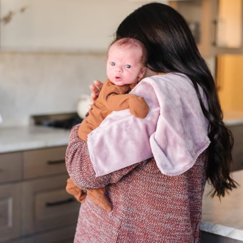Saranoni Girl Minky Burp Cloth 3 Pack - Soft & Absorbent Baby Bibs Gift