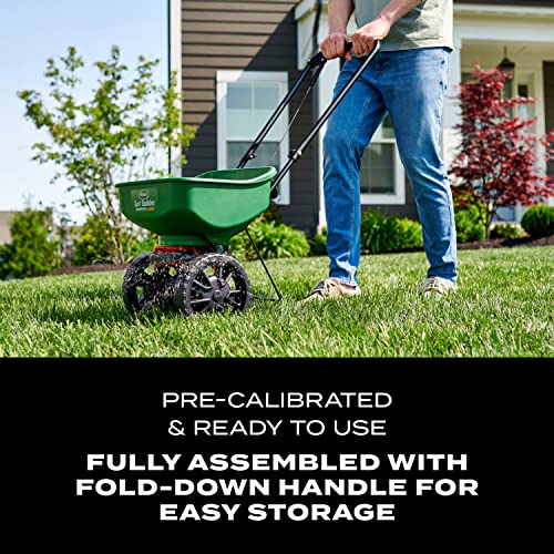 Mini Broadcast Spreader for Lawn Fertilizer, Grass Seed & Ice Melt - Single Pack