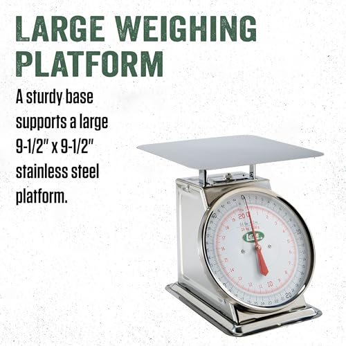 Mechanical Stainless Steel Kitchen Scale 44 lb Weighing Scale - Weigh Scale Variation of THIS listing