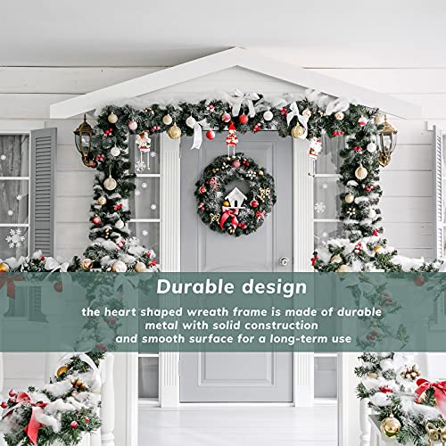 Hotop 20 Pcs 12 Inch Wire Wreath Frames for Christmas Decor (12 Inch)