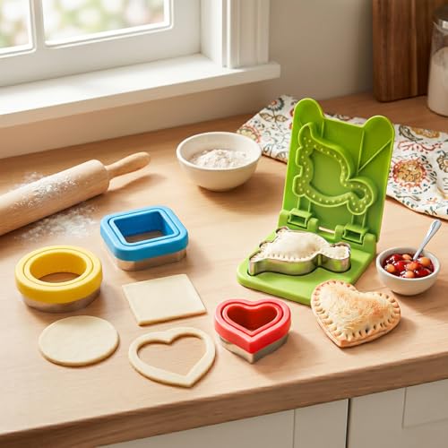 Uncrustable Sandwich Cookie Cutters Round Square Heart Dinosaur