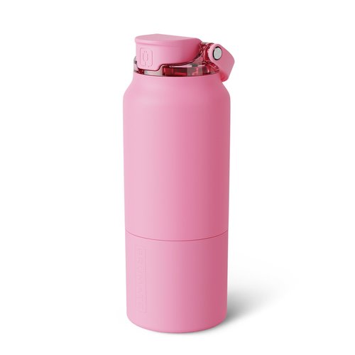 BrüMate Rise 35oz Water Bottle With 100% Leakproof Covered Silicone Straw | Insulated Stainless Steel Water Bottle With Removable Straw | Fast Flow | Soft Sip Silicone Spout | BPA-Free (Primrose)