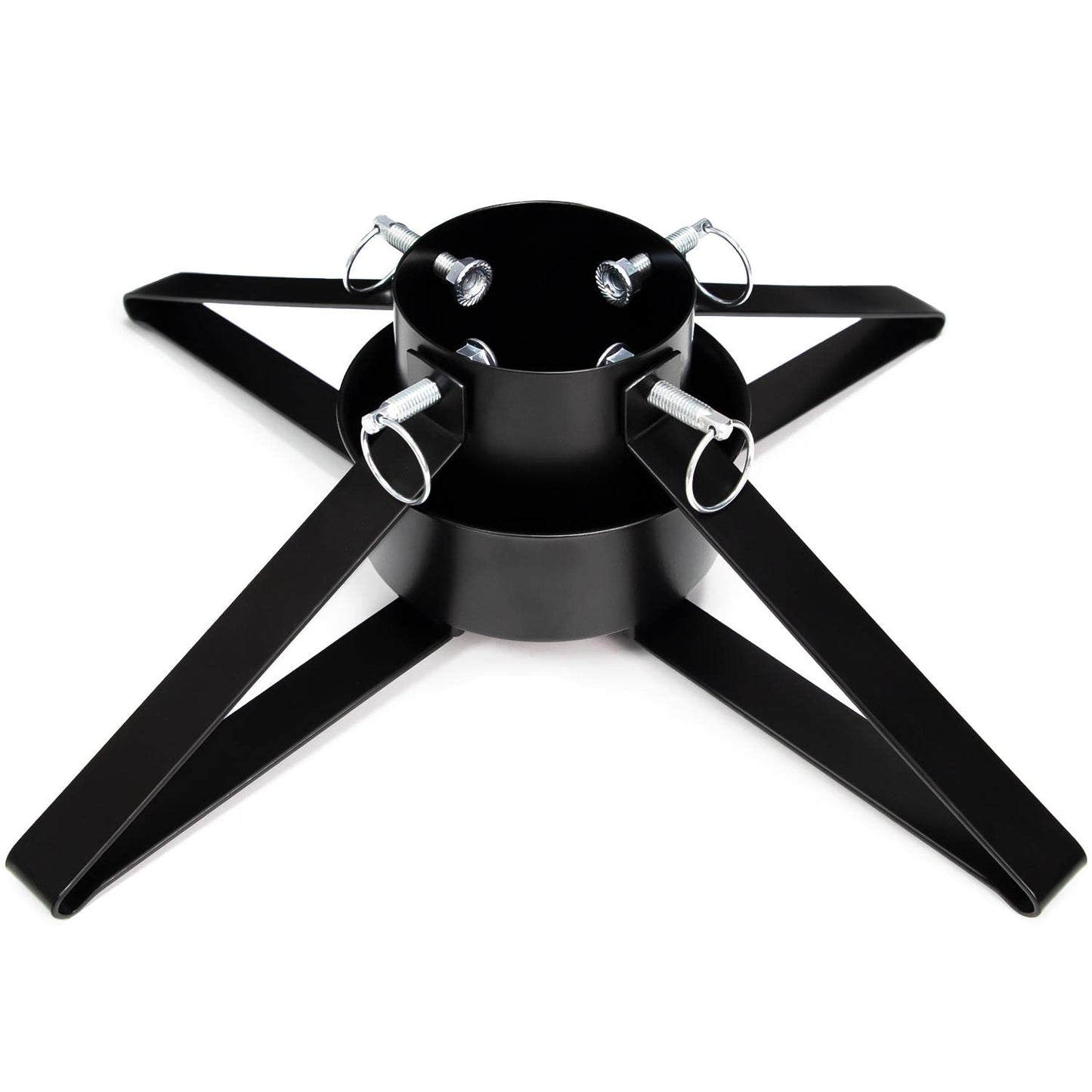 Christmas Tree Stand for Live Tree, Adjustable Metal Tree Holder for Real Christmas Tree Fits up to 8 Ft, Heavy Duty Christmas Tree Stand Base for Xmas Tree Decoration 1.38 to 3.3 inch Trunk Diameter