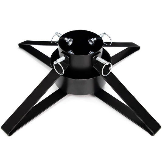 Christmas Tree Stand for Live Tree, Adjustable Metal Tree Holder for Real Christmas Tree Fits up to 8 Ft, Heavy Duty Christmas Tree Stand Base for Xmas Tree Decoration 1.38 to 3.3 inch Trunk Diameter
