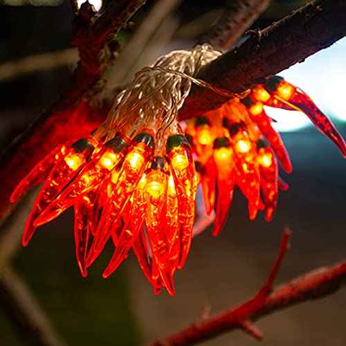 Red Chili String Lights,10ft 20 LED Chili String Lights Battery Operated Fairy Lights for Wedding, Chinese New Year,Spring Festival,Party Decoration,Christmas