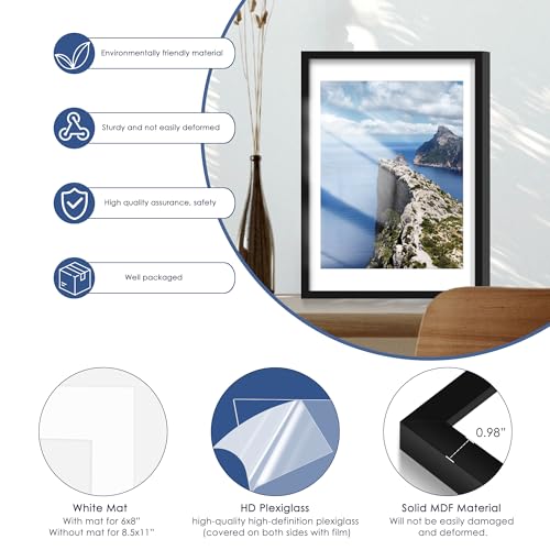 PEALSN Black 18x24 Poster Frame Set of 6 Wall Mount Display