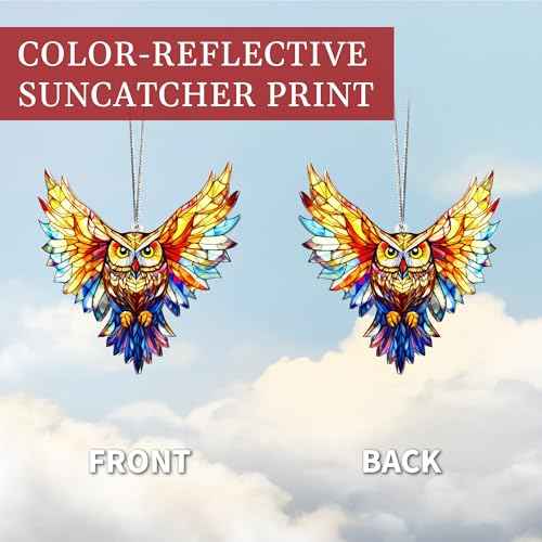 Owl Christmas Ornaments 2025, Owl Gifts for Women Men, Owls Christmas Tree Ornament Hanging for Tree, Window, Gift Exchange Ideas, Holidays Decor for Owls Lovers, Teacher Appreciation Gifts