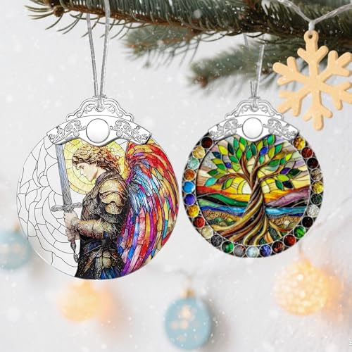 Archangel Michael Stained Glass Ornament – Style 1-michael | Christmas Tree Decoration