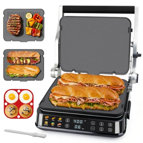 Baker’s Friend 6-in-1 Indoor Grill & Electric Griddle Combo, Panini