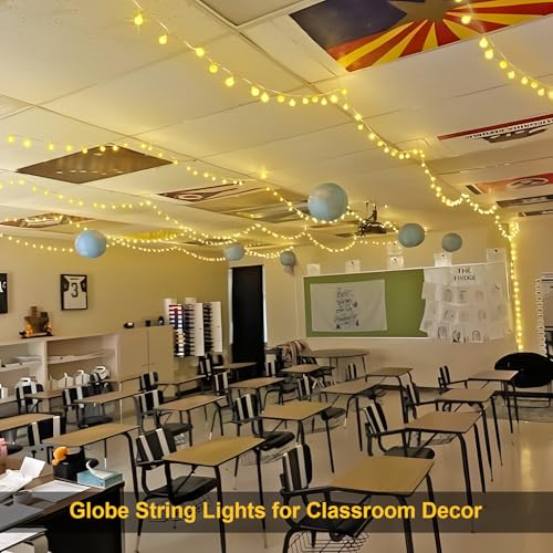 JMEXSUSS 147ft 300 LED Globe String Lights Outdoor Waterproof with Remote - Warm White