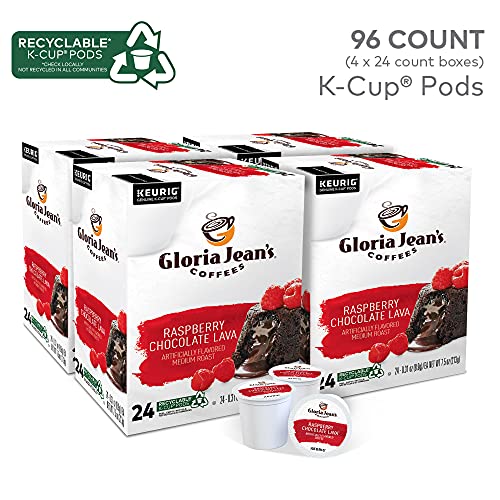 Raspberry Chocolate Lava Flavored Coffee Pods - 24 Count Pack of 4 for Keurig